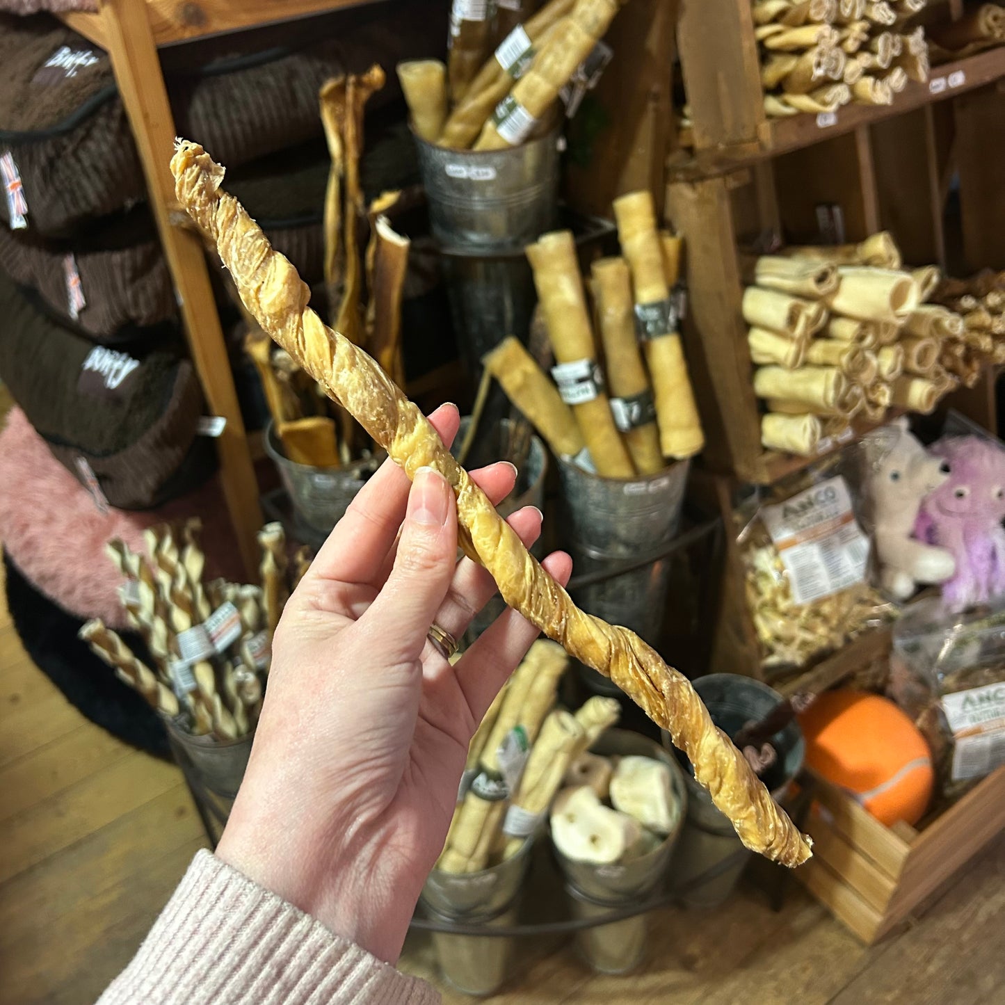 Beef Bladder Twist Large - Natural Dog Treat