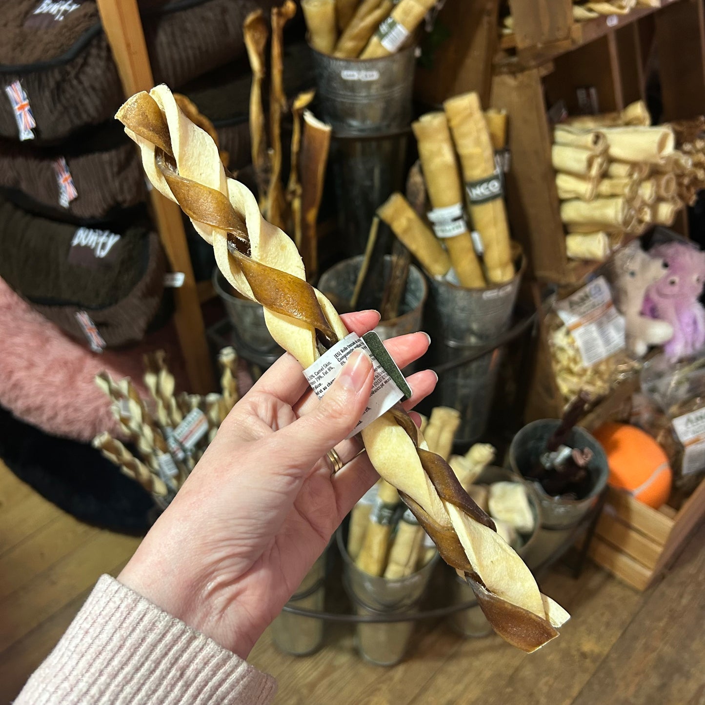 Beef & Camel Braided Roll Large - Natural Dog Treat