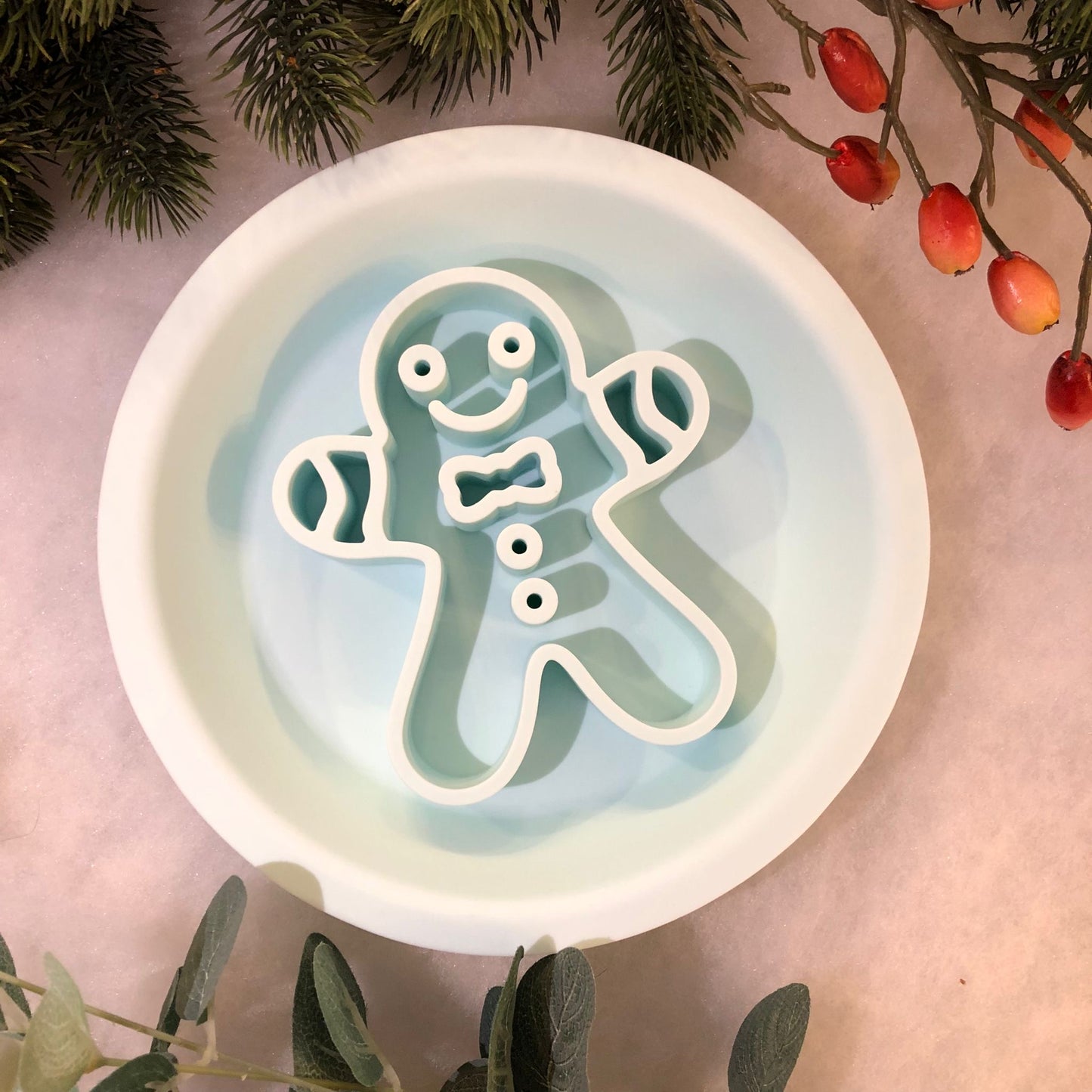 Festive Enrichment 2 in 1 Bowl & Lickimat - Gingerbread Man Design