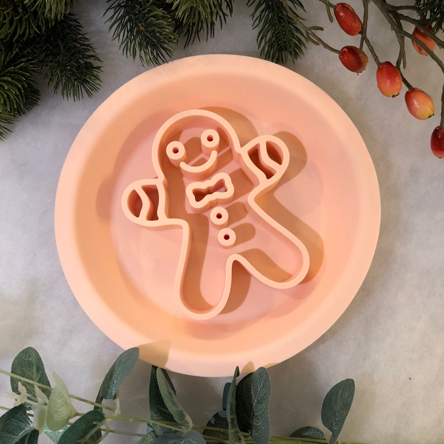 Festive Enrichment 2 in 1 Bowl & Lickimat - Gingerbread Man Design