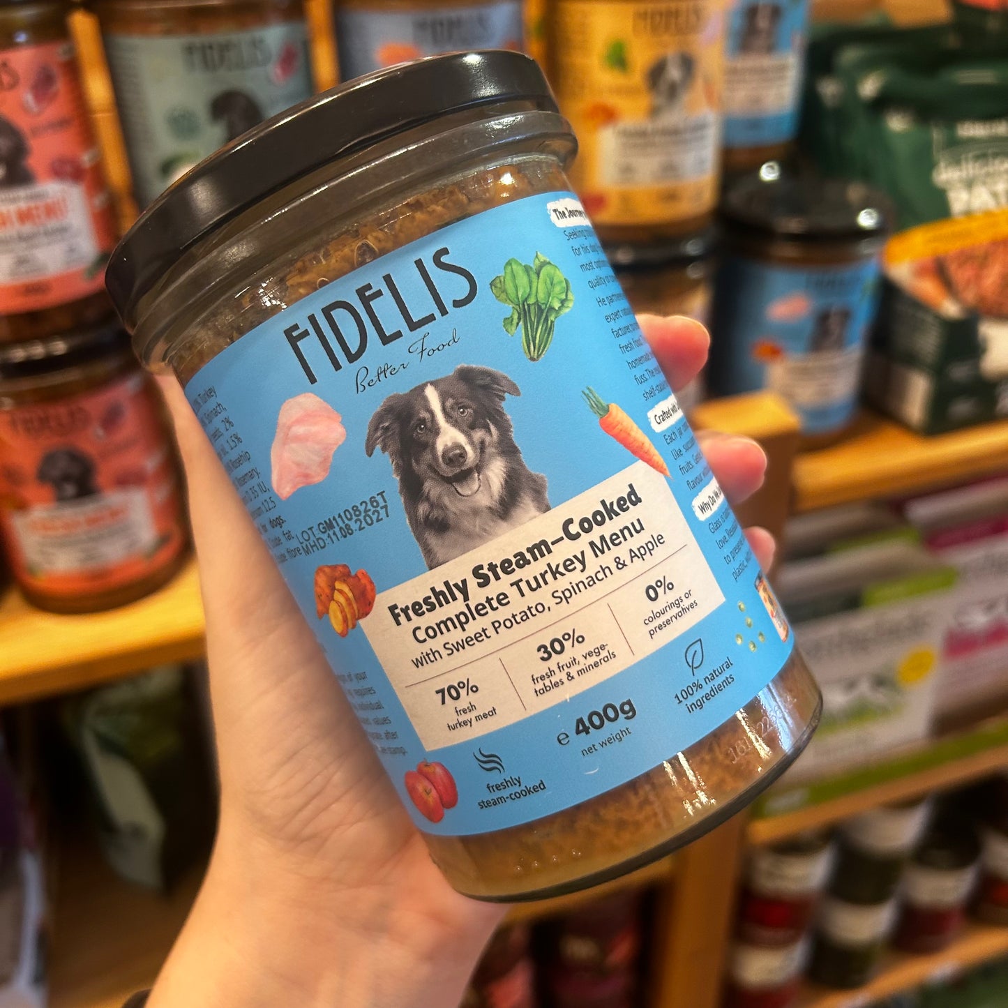 Fidelis Fresh Cooked Turkey for Dogs 400g