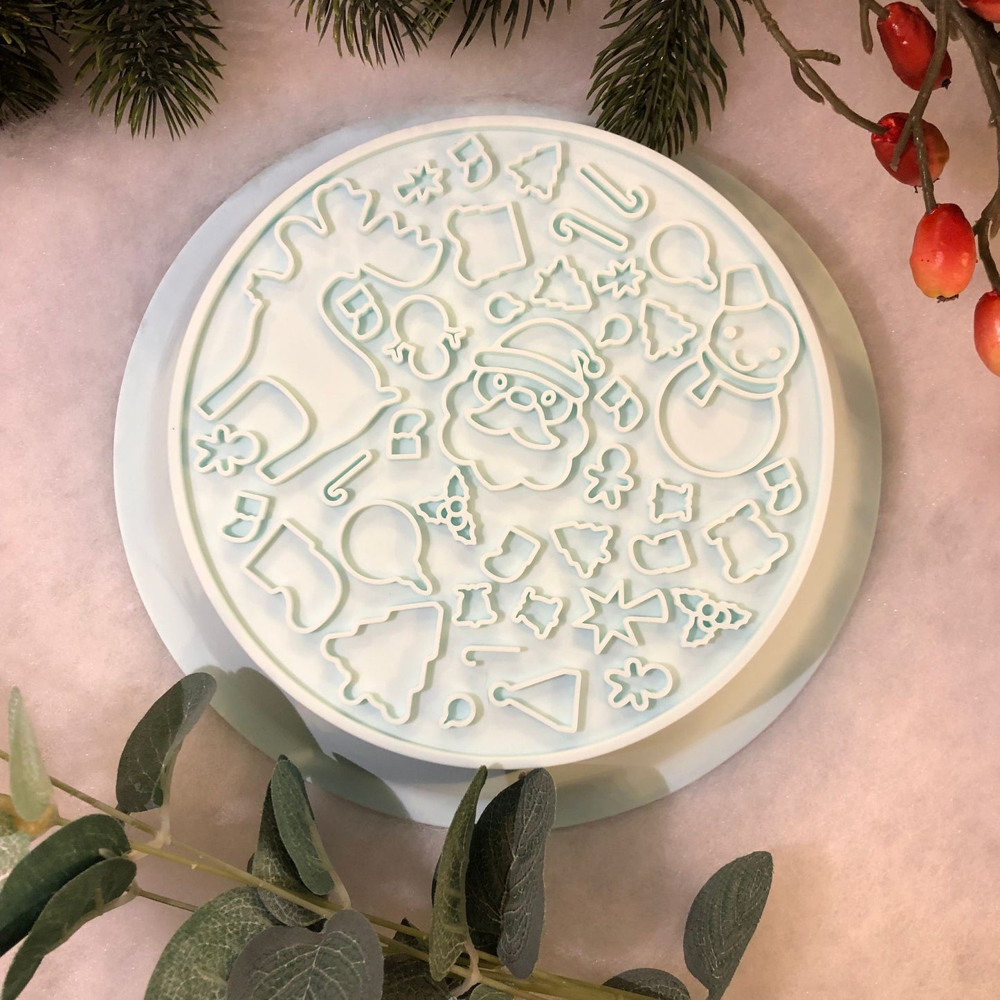 Festive Enrichment 2 in 1 Bowl & Lickimat - Santa Paws Design