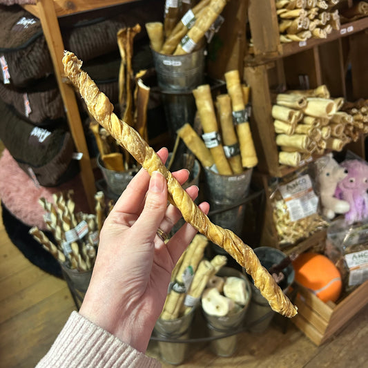 Beef Bladder Twist Large - Natural Dog Treat