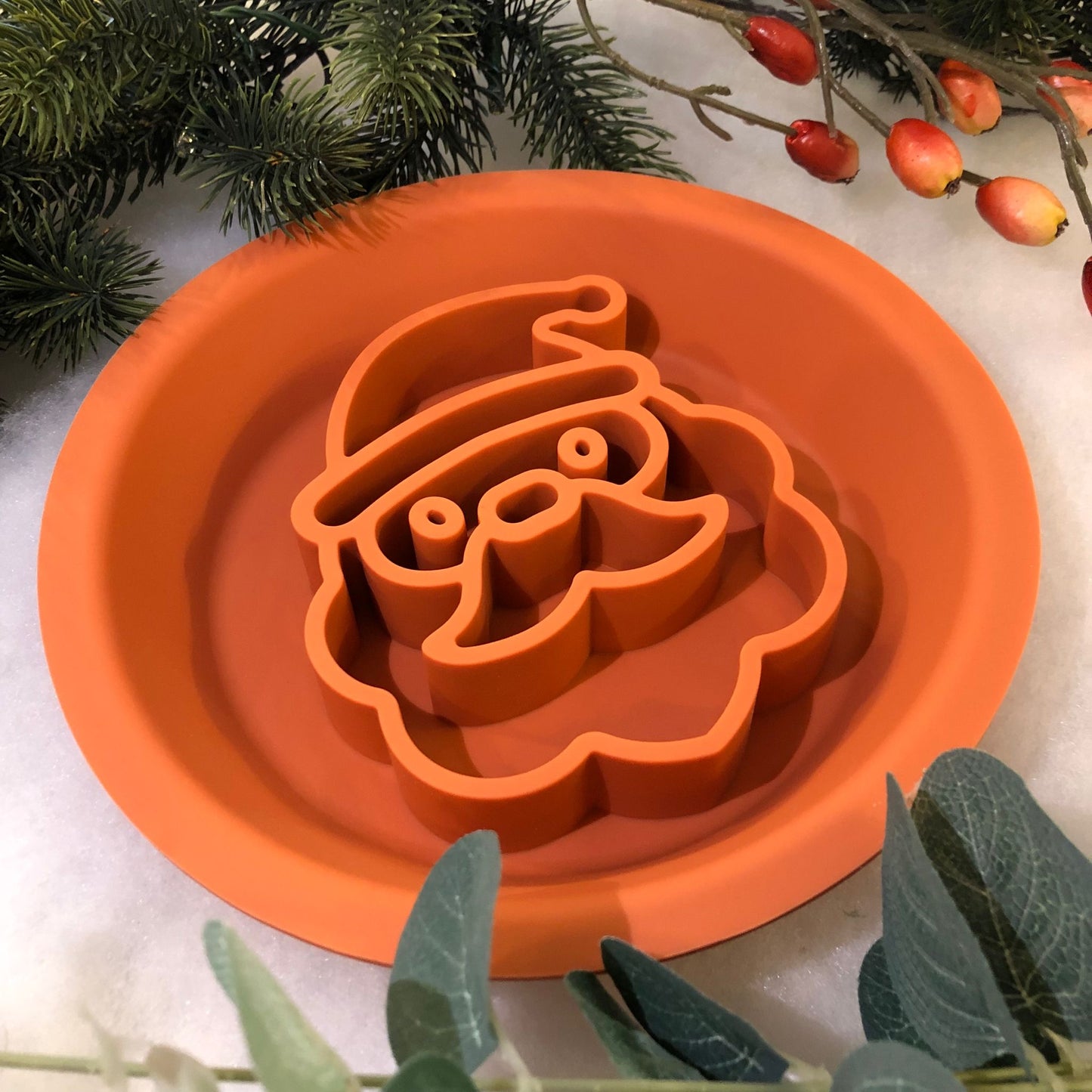 Festive Enrichment 2 in 1 Bowl & Lickimat - Santa Paws Design