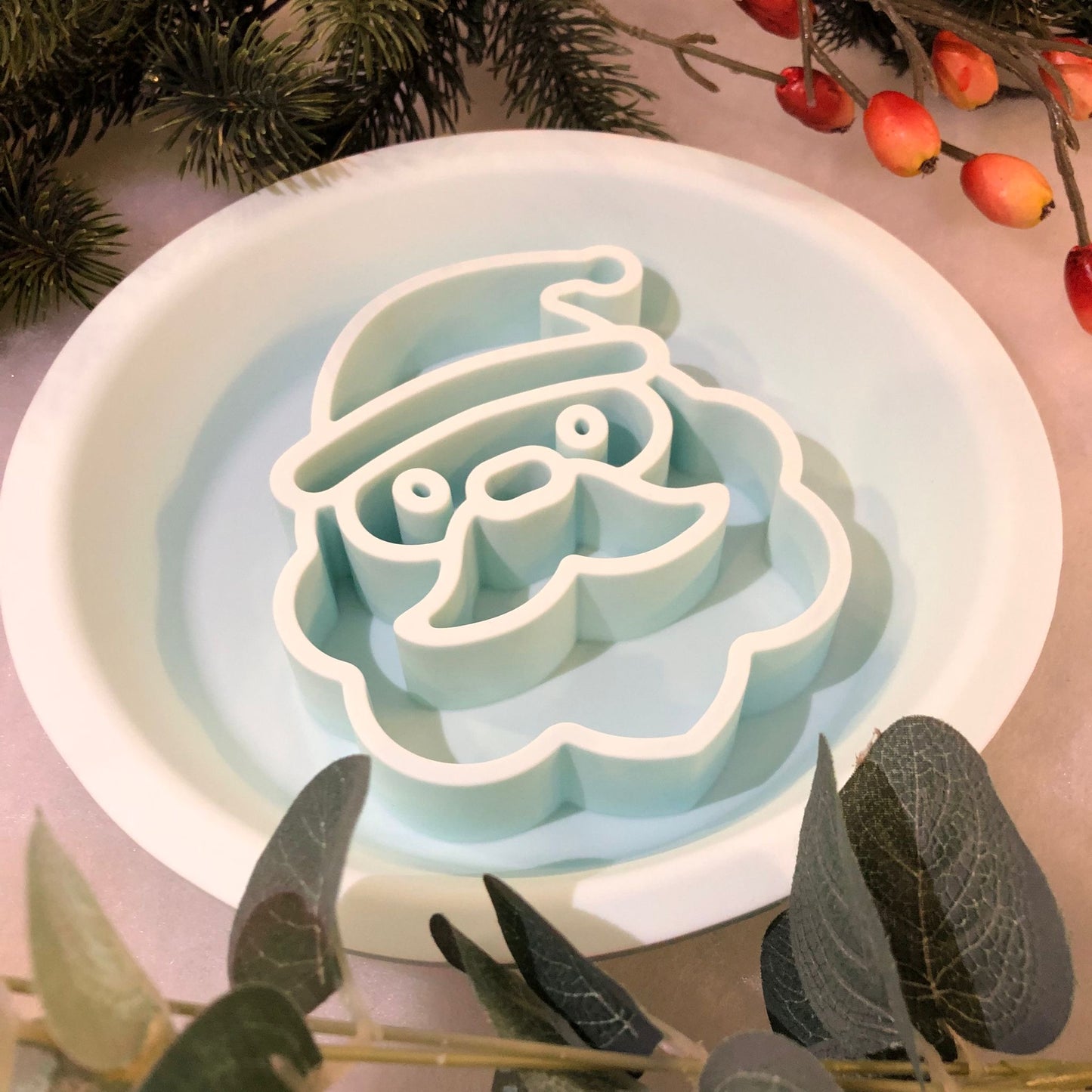 Festive Enrichment 2 in 1 Bowl & Lickimat - Santa Paws Design