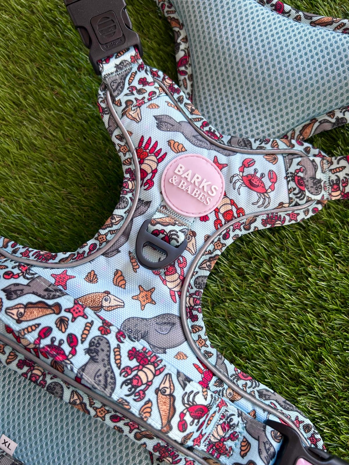 Barks & Babes 3-Click Harness Under the Sea