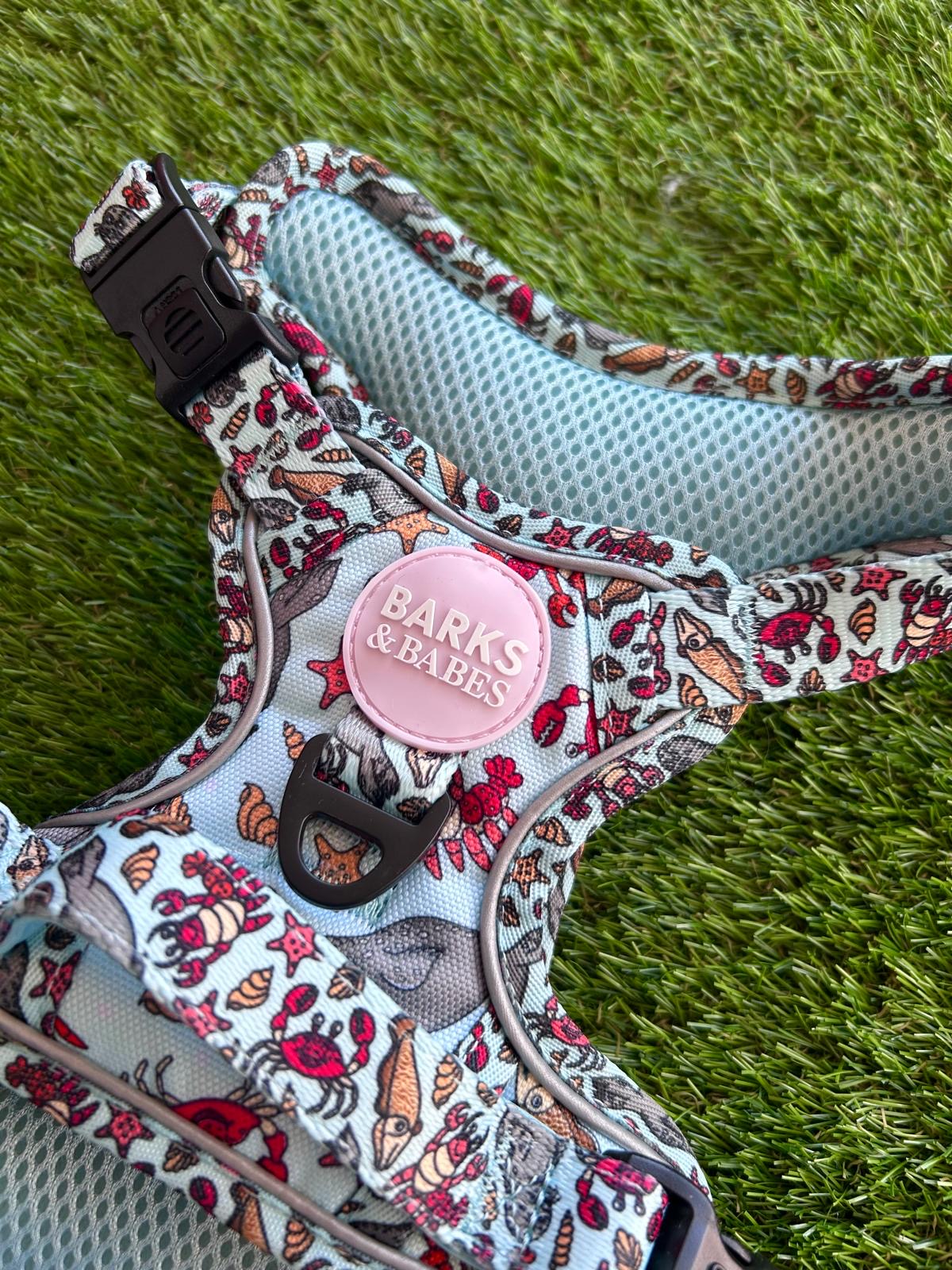 Barks & Babes 3-Click Harness Under the Sea