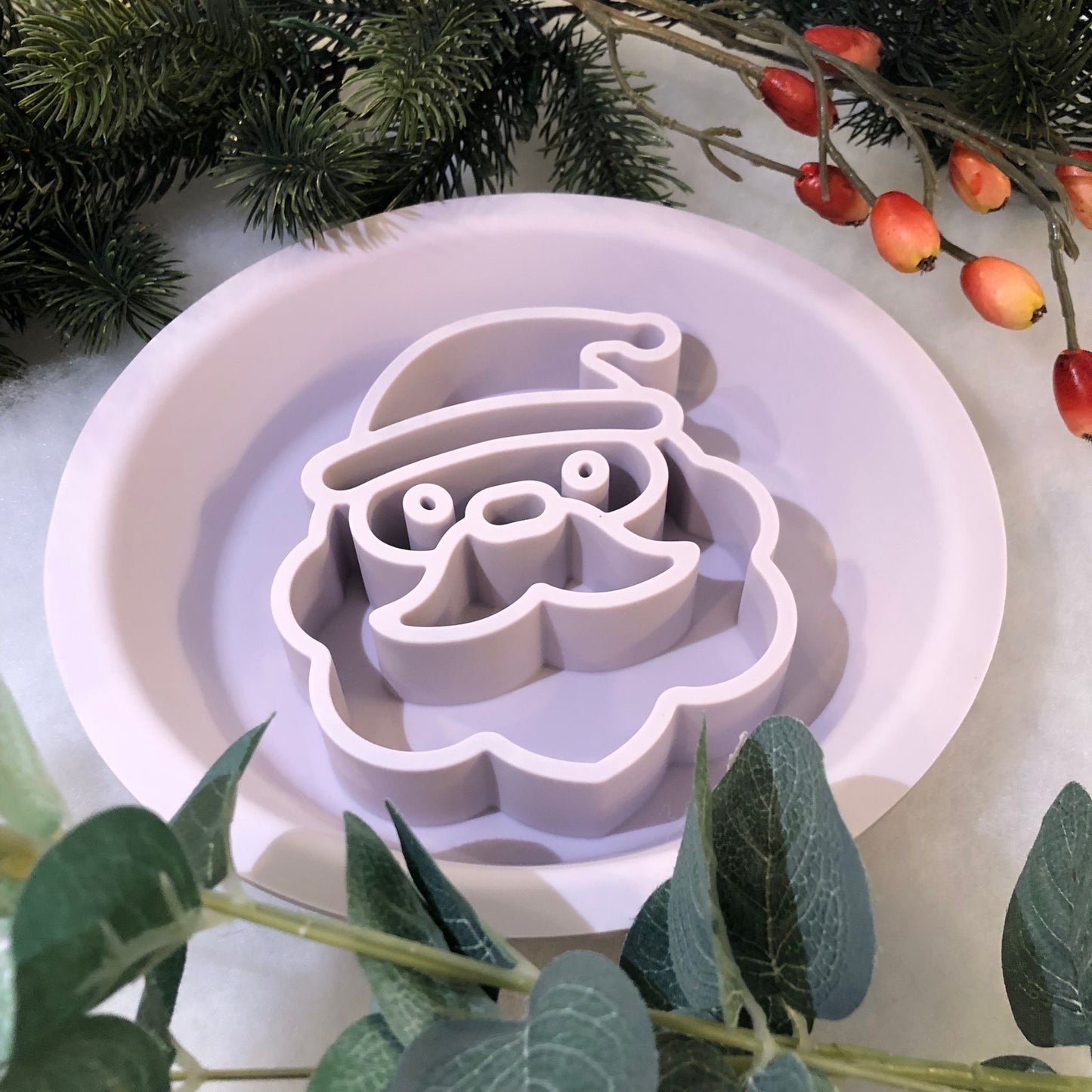 Festive Enrichment 2 in 1 Bowl & Lickimat - Santa Paws Design