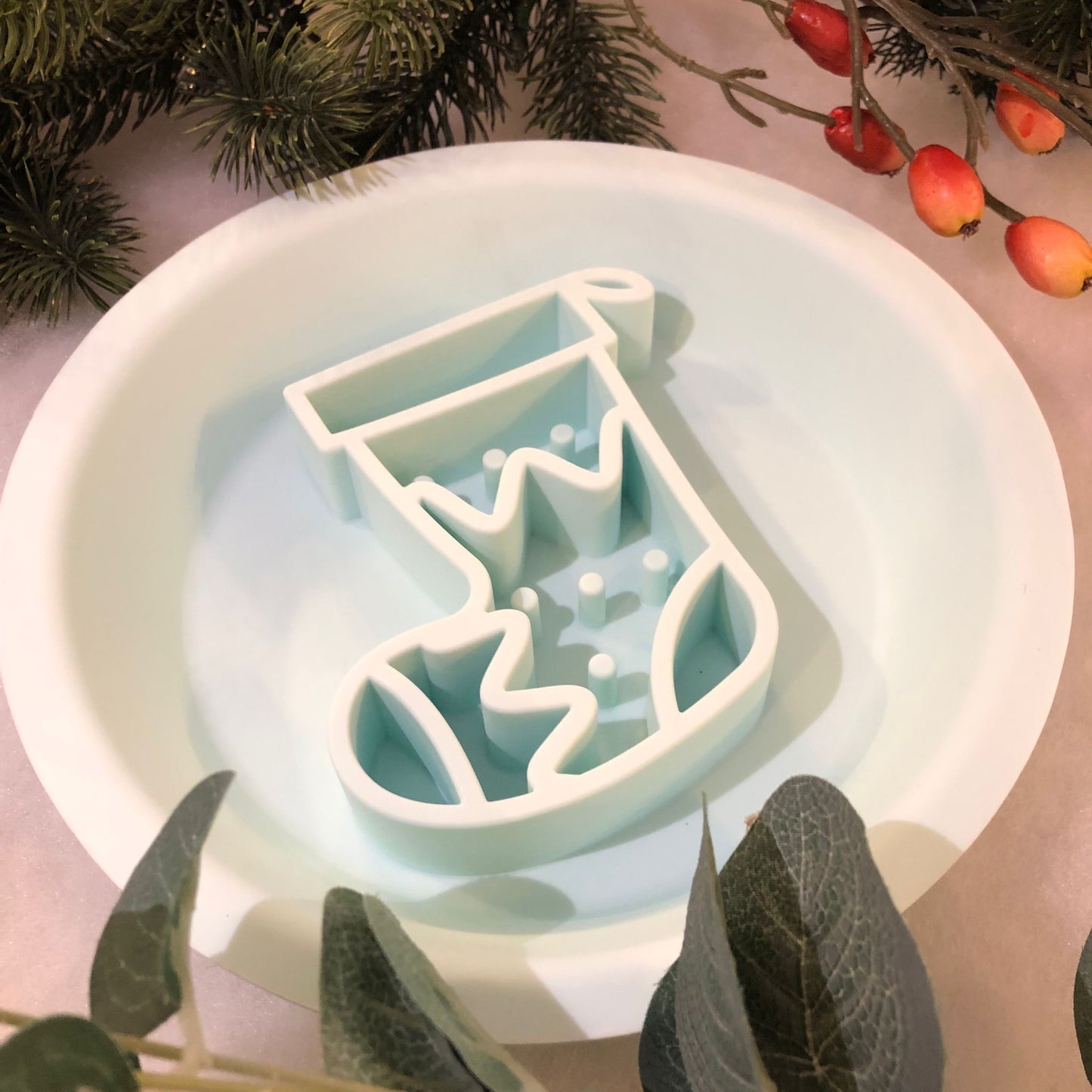 Festive Enrichment 2 in 1 Bowl & Lickimat - Stocking Design