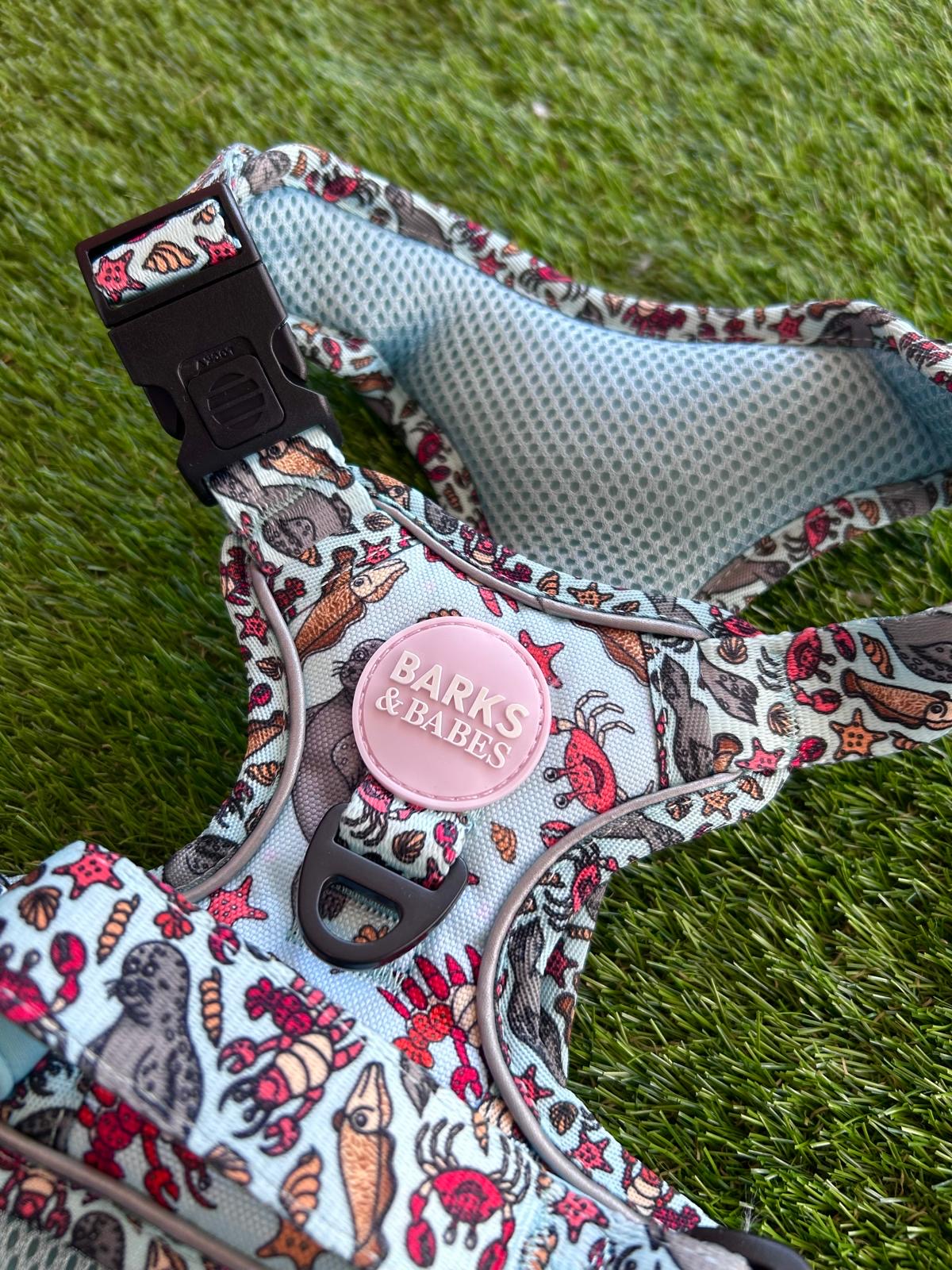Barks & Babes 3-Click Harness Under the Sea