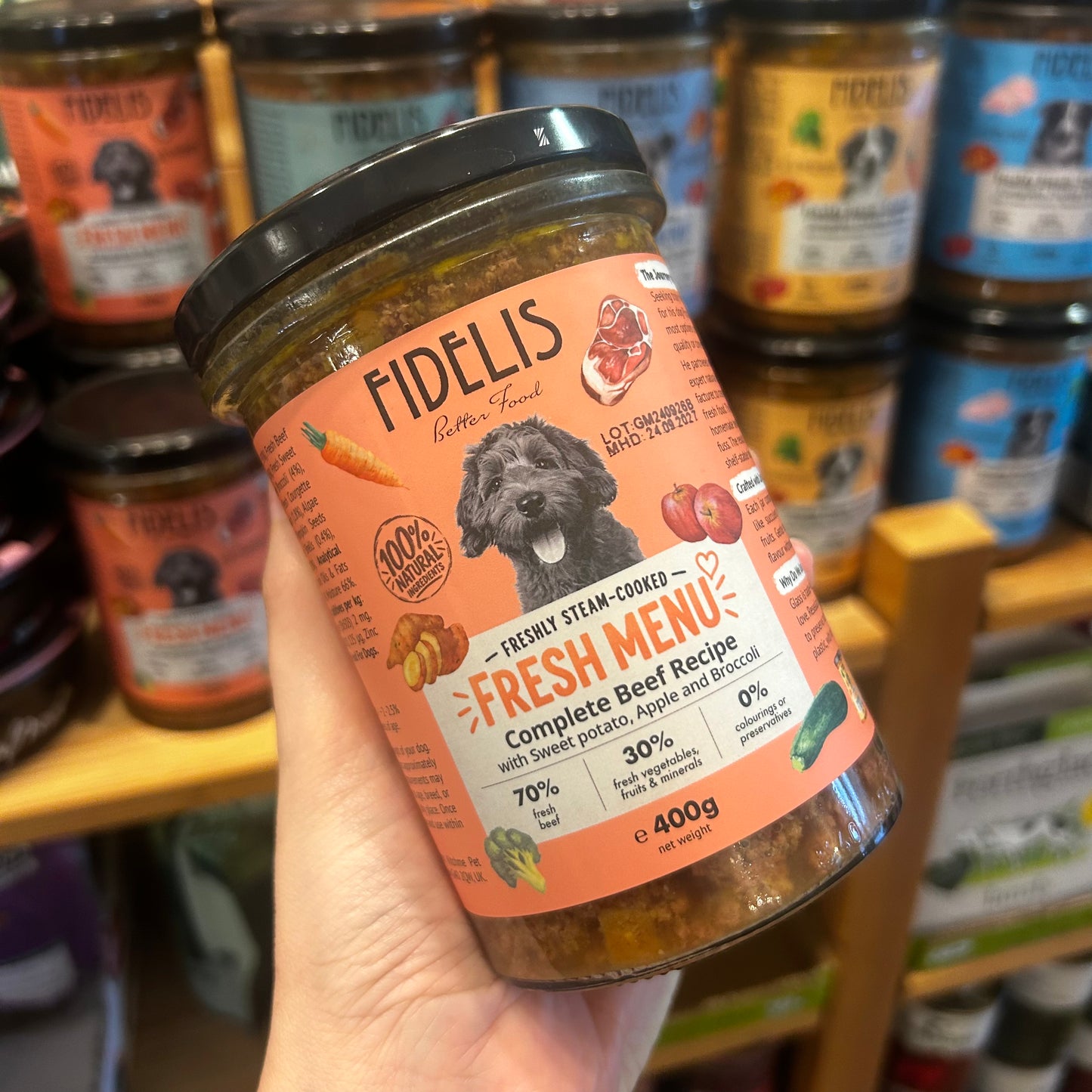 Fidelis Fresh Cooked Beef for Dogs 400g