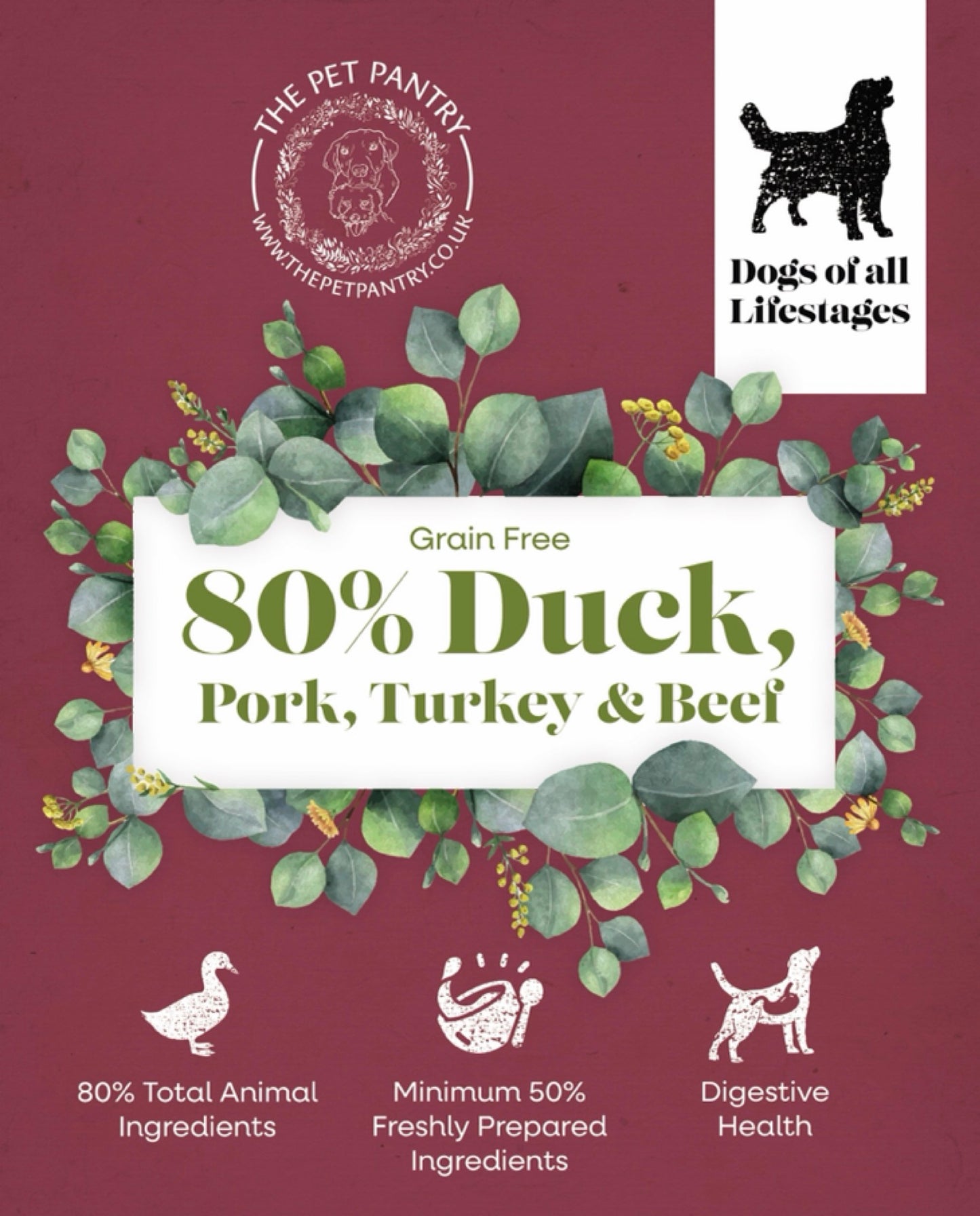 Lucy’s Larder 80% Meat Duck, Pork, Turkey & Beef Grain Free 13.5kg