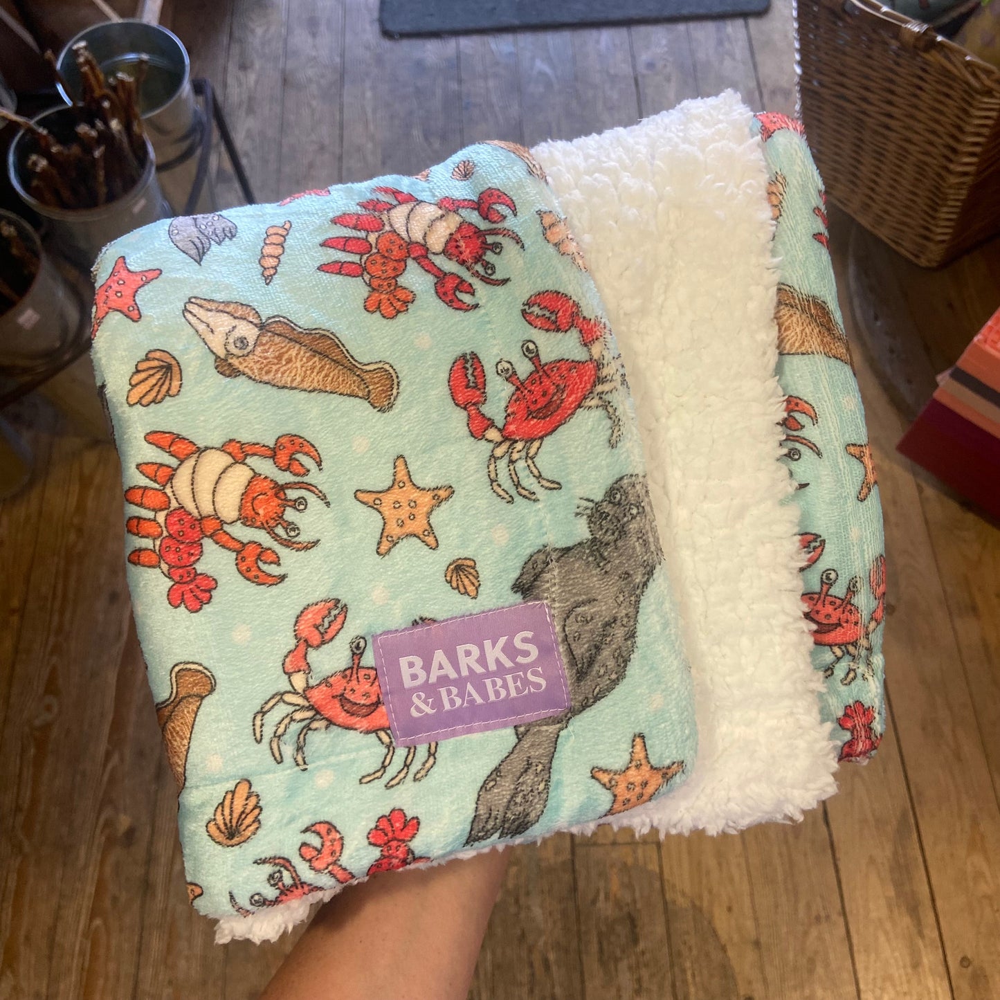 Under the Sea Print Plush Blanket